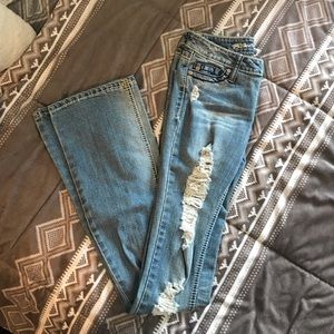 Distressed jeans